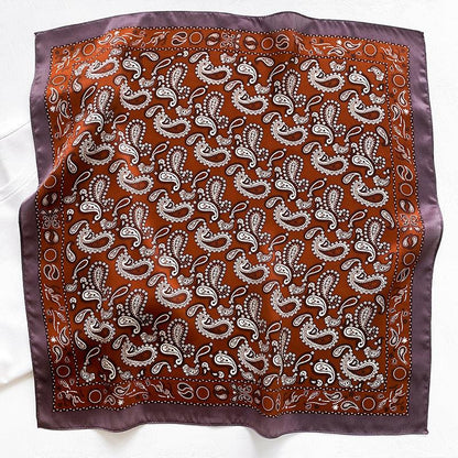 Seidenschal mit Vintage-Paisley-Muster für Männer/100 % Maulbeerseidenschal/Blauer Paisley-Schal/Seidenkopfschal/Seidenhaarschal/Seidenhalstuch/Seidenbandana