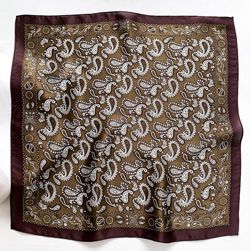 Seidenschal mit Vintage-Paisley-Muster für Männer/100 % Maulbeerseidenschal/Blauer Paisley-Schal/Seidenkopfschal/Seidenhaarschal/Seidenhalstuch/Seidenbandana