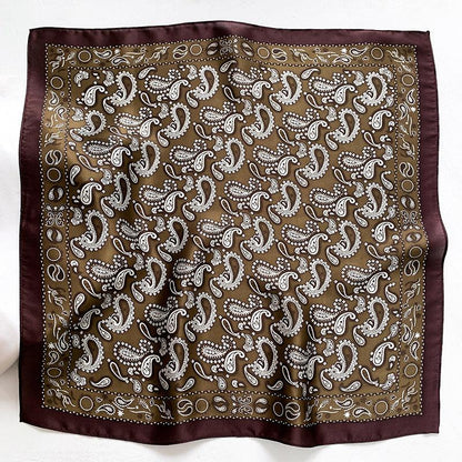 Vintage Paisley pattern silk scarf for men/100% mulberry Silk Scarf/Blue Paisley scarf/Silk head scarf/Silk hair scarf/Silk neck scarf/Silk bandana