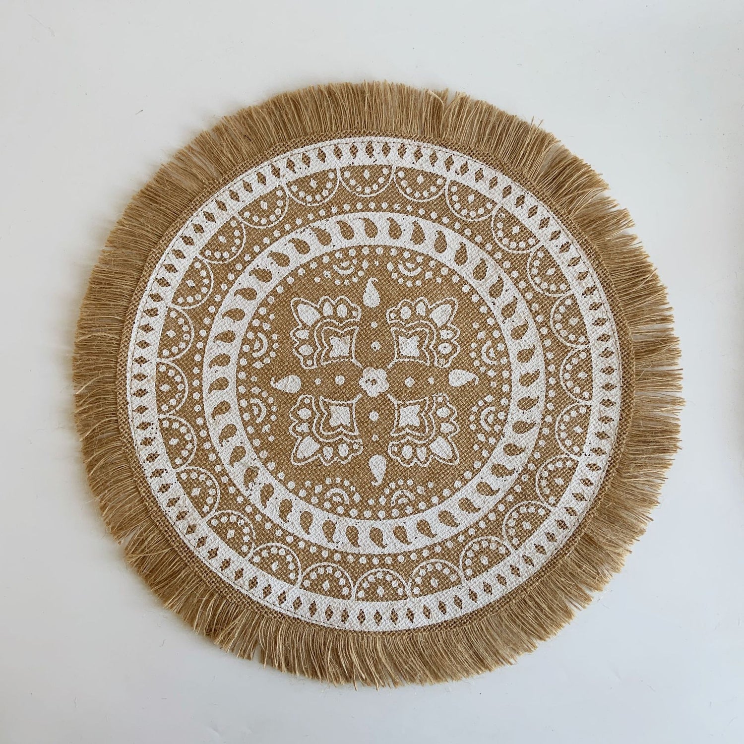 Bohemian Woven Fringe Coaster, Jute Ins-Style Placemat, Cotton Linen Heat-Resistant Table Mat, Home Gift