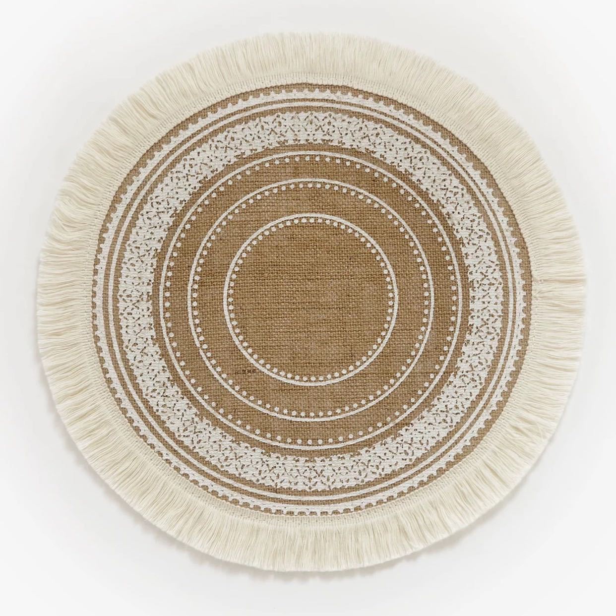 Bohemian Woven Fringe Coaster, Jute Ins-Style Placemat, Cotton Linen Heat-Resistant Table Mat, Home Gift