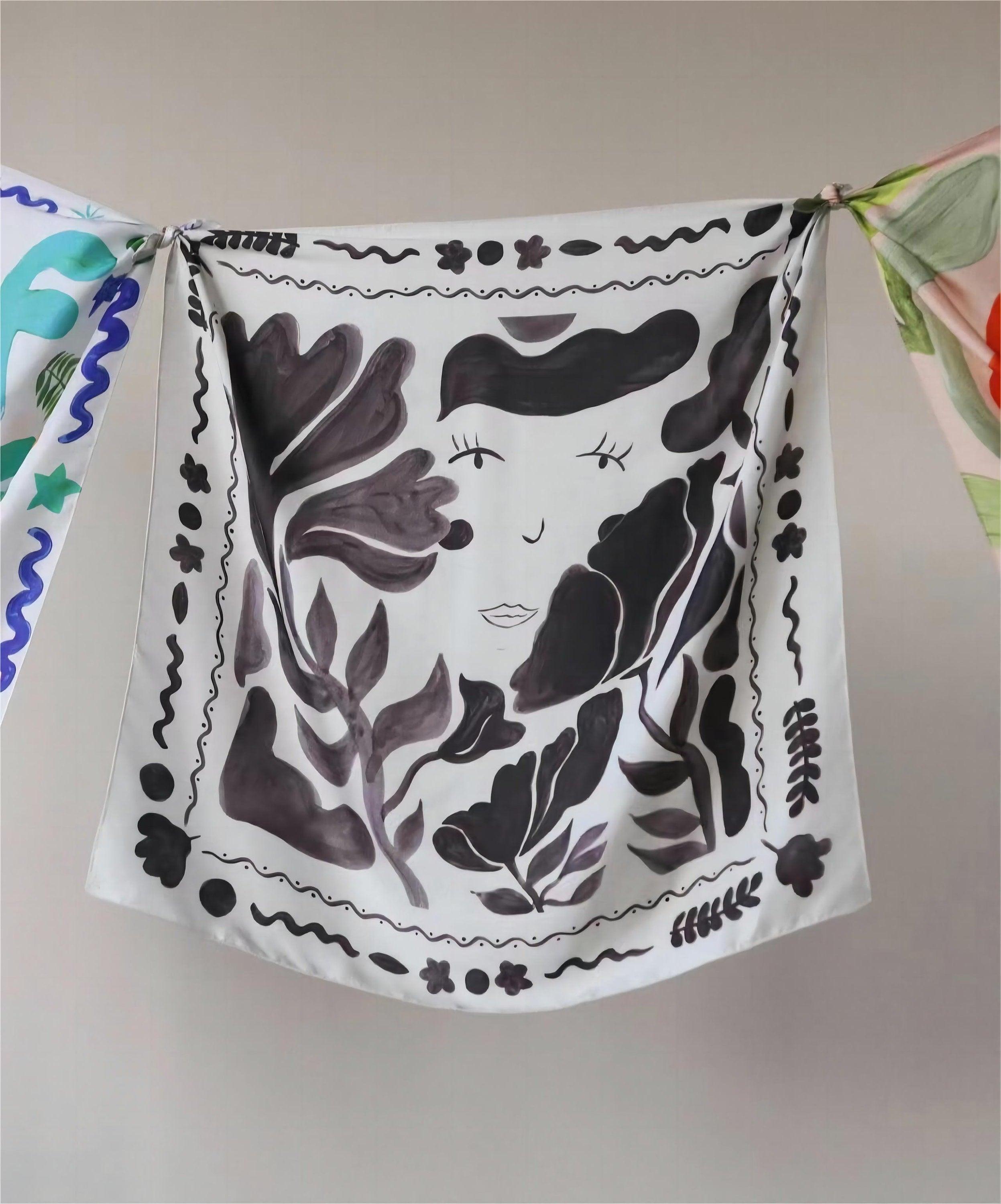 Custom your own silk scarves/Personalized Silk scarf/Handmade gift/Silk bandana/Boho scarf/Gift for her/Mother&